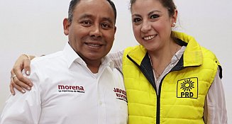 En Apizaco, declina Vianney Montes de PRD a favor del candidato Javier Rivera