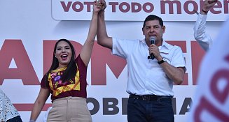 Cierre de campaña en San Pedro Cholula: Tonantzin Fernández y Alejandro Armenta lideran el evento masivo