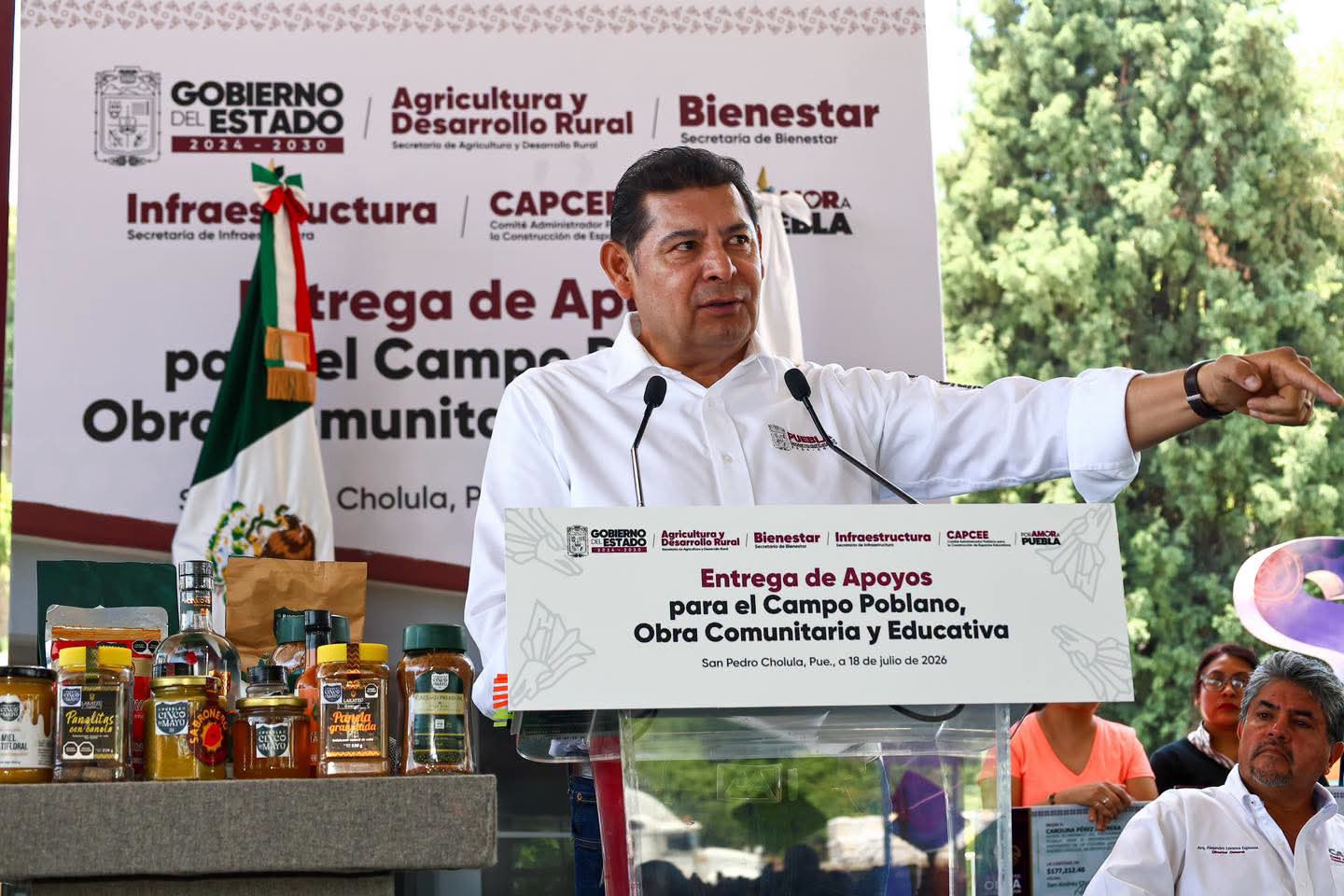 Alejandro Armenta anuncia obras estratégicas y fortalece apoyos para San Pedro Cholula