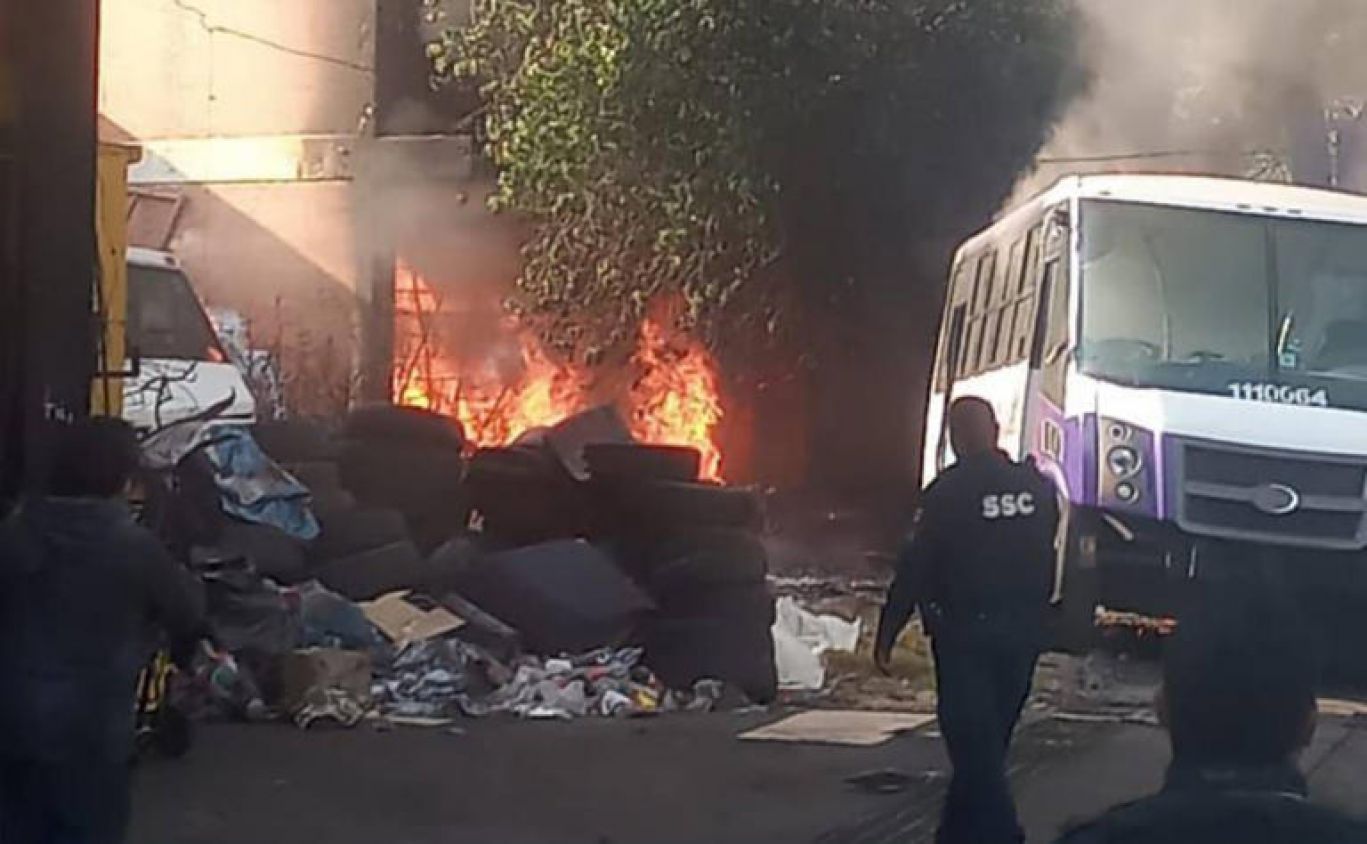 Caída de helicóptero sobre la avenida del Imán en Coyoacán