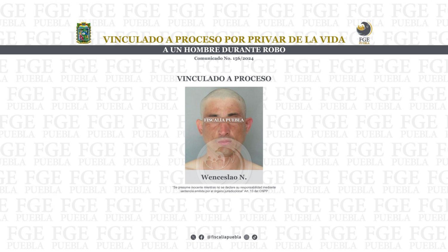 Vinculan a proceso a hombre en Tehuacán por homicidio a sangre fría: Fiscalía de Puebla actúa con firmeza