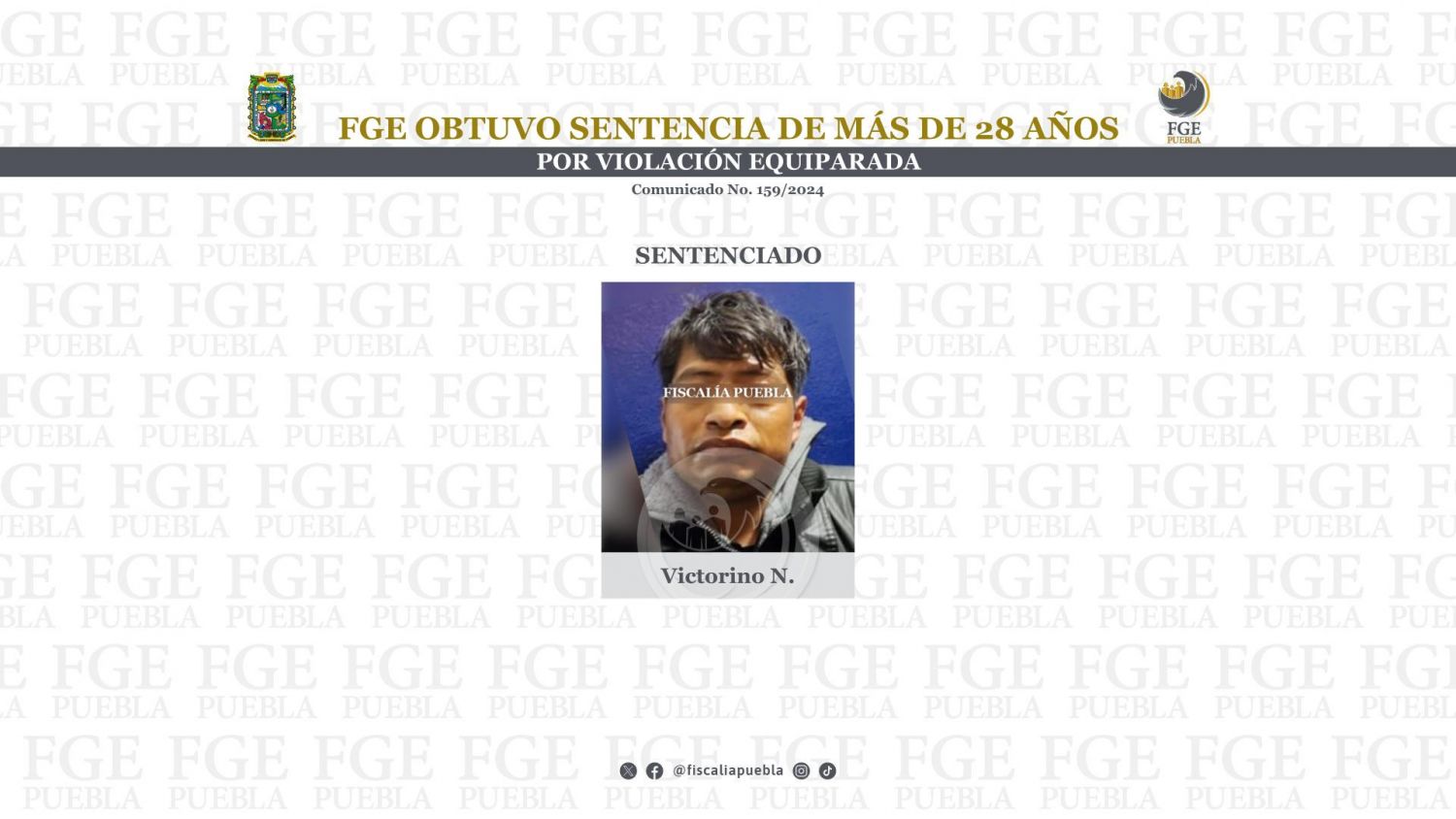 28 años de prisión para hombre en Puebla por violación equiparada