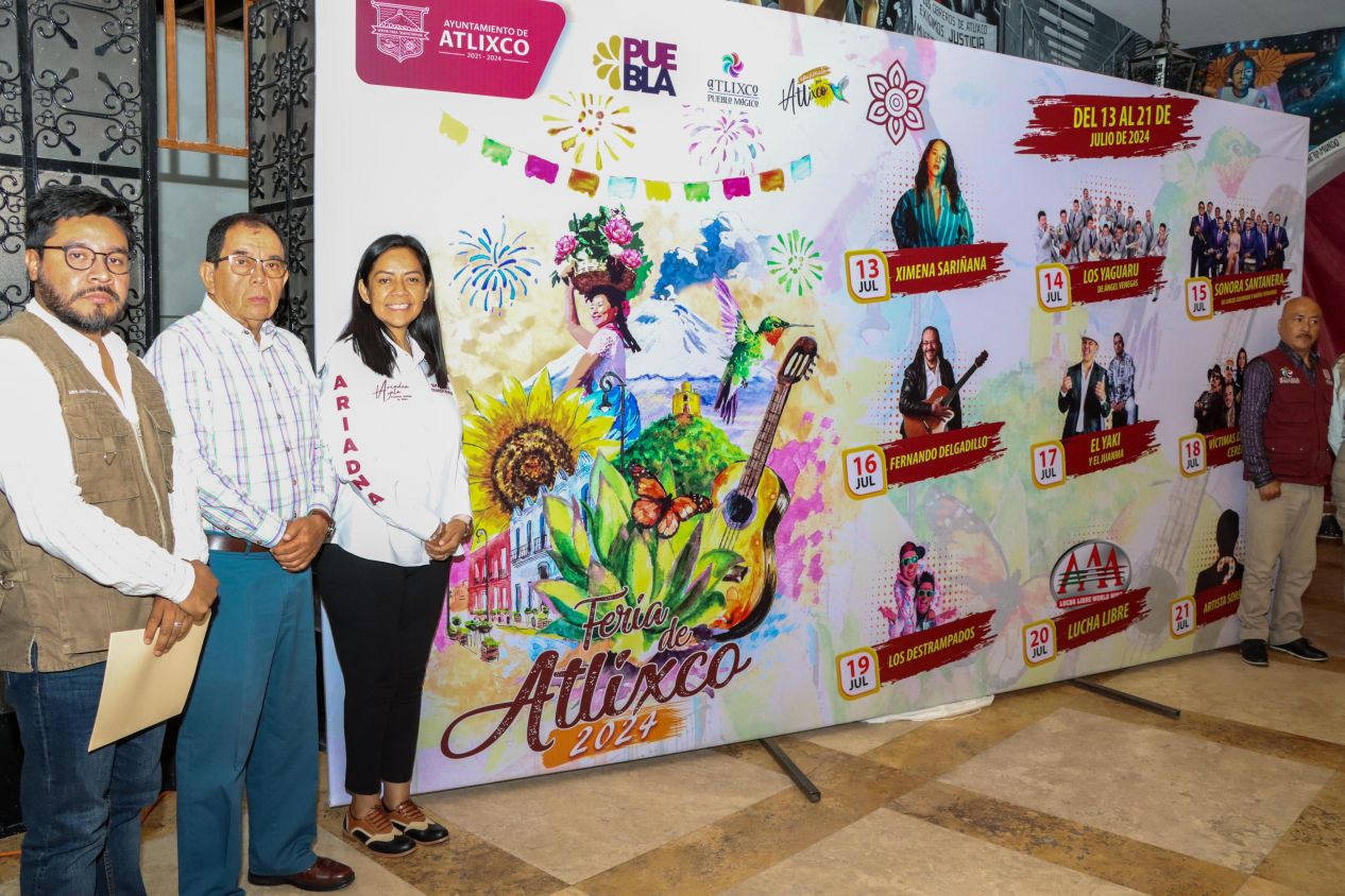 Presentan cartelera de la Feria de Atlixco 2024