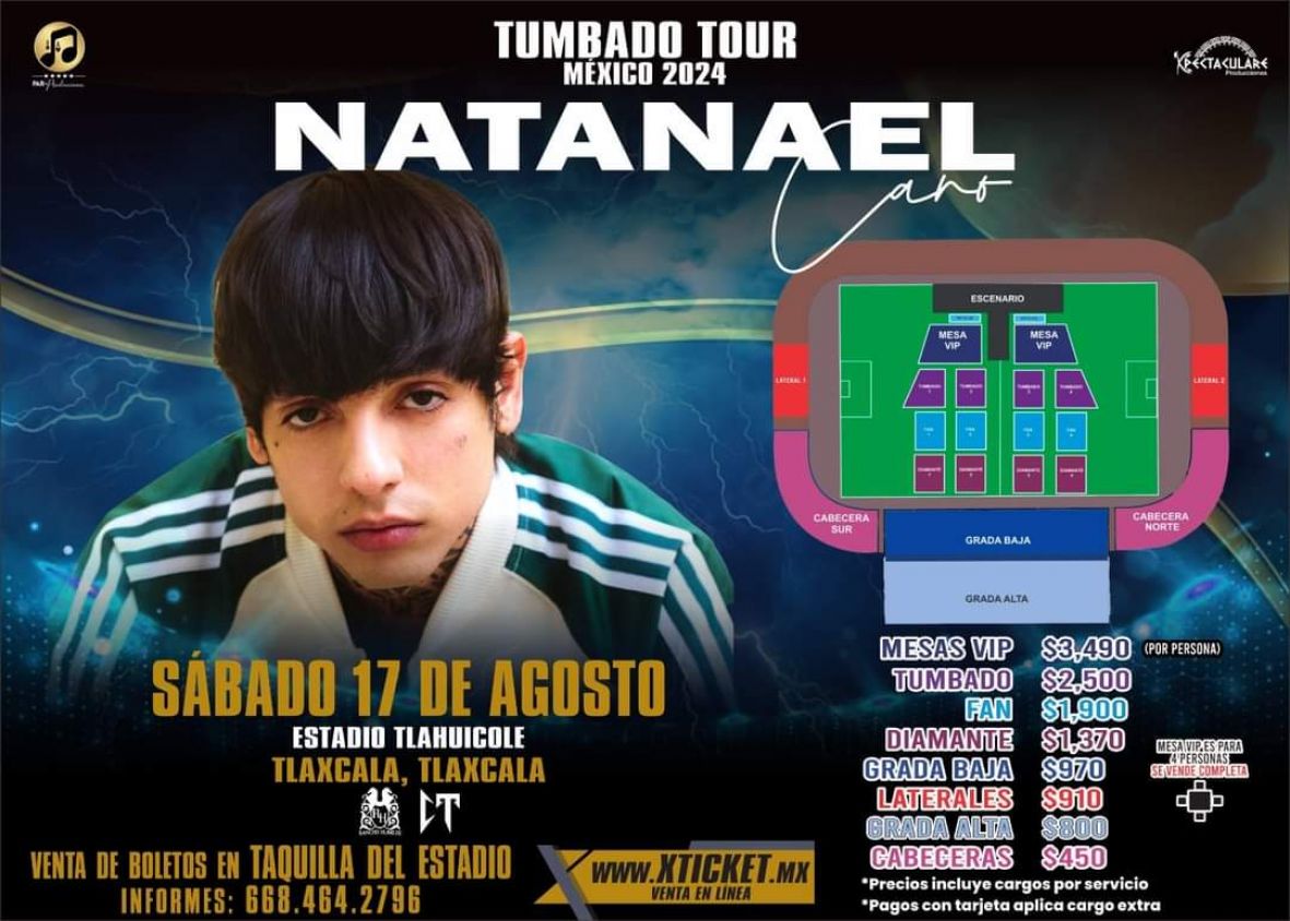 ¡Ve por tus boletos! Natanael Cano regresa a Tlaxcala