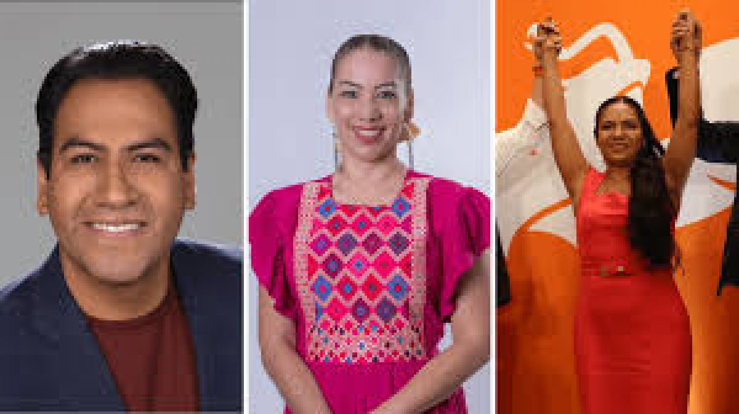 Clara Brugada y Omar Harfuch emiten su voto
