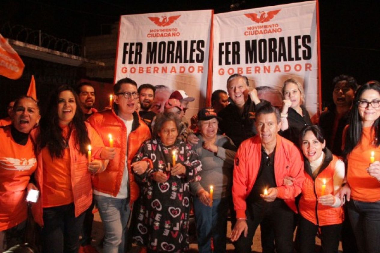 Fernando Morales inicia campaña en Puebla capital; promete atender problemas de inseguridad 