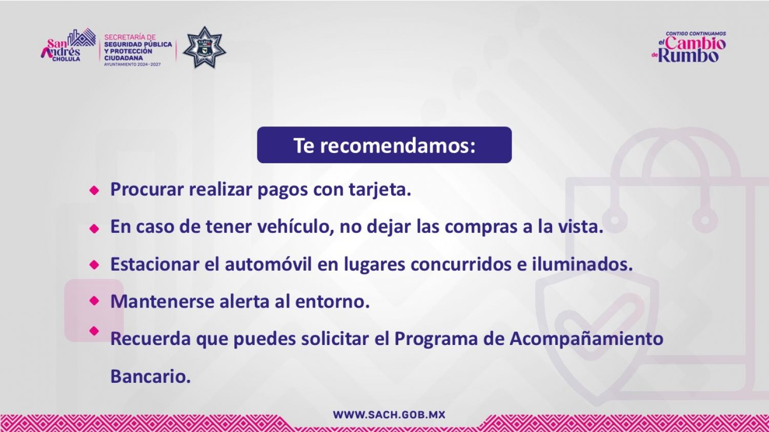  Anuncian Operativo de Seguridad para el Buen Fin 2024 en San Andrés Cholula