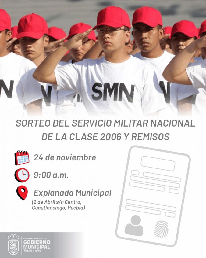 Jóvenes de Cuautlancingo: requisitos y detalles del Sorteo del Servicio Militar