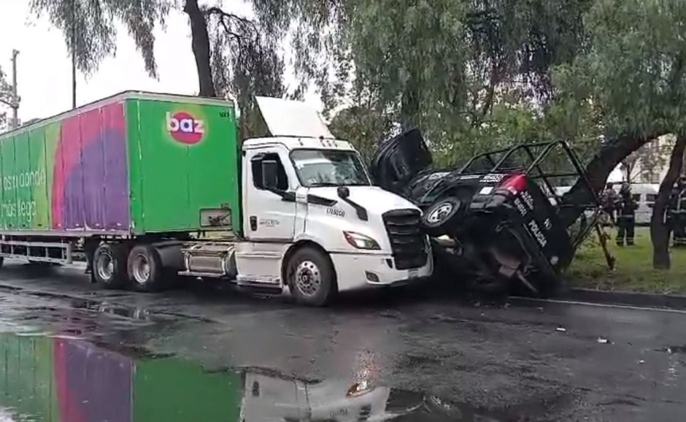 Policía fallece en choque tras patrulla circular en sentido contrario en CDMX