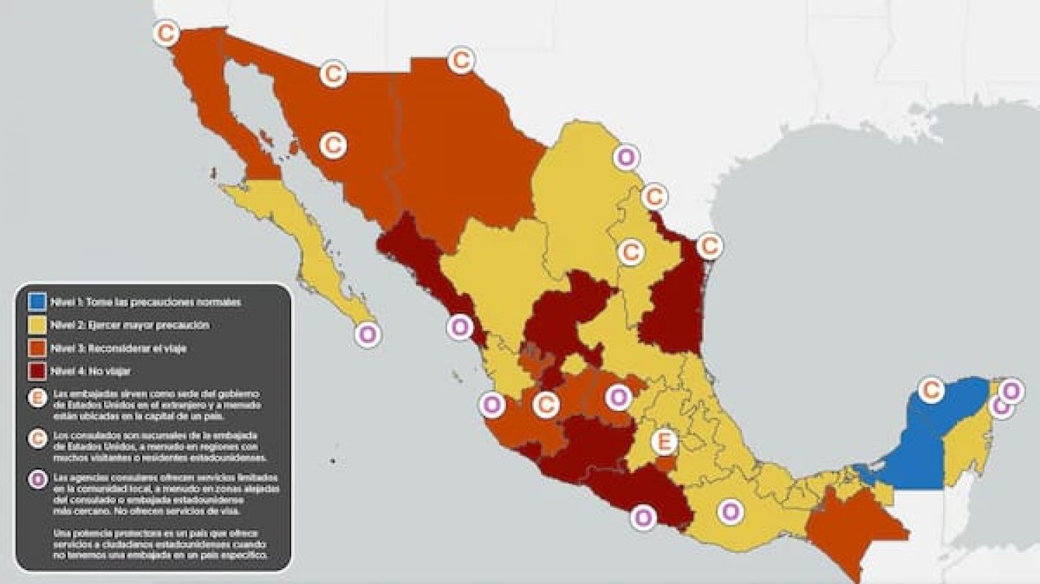 Alerta de viaje a México: Tlaxcala y 29 estados con riesgo de violencia