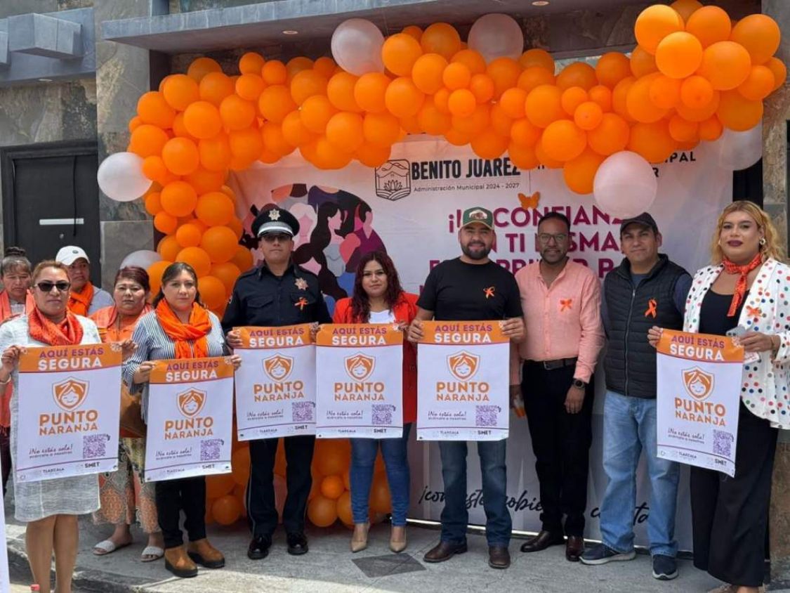 Tlaxcala fortalece protección a mujeres con 185 Puntos Naranja en la entidad