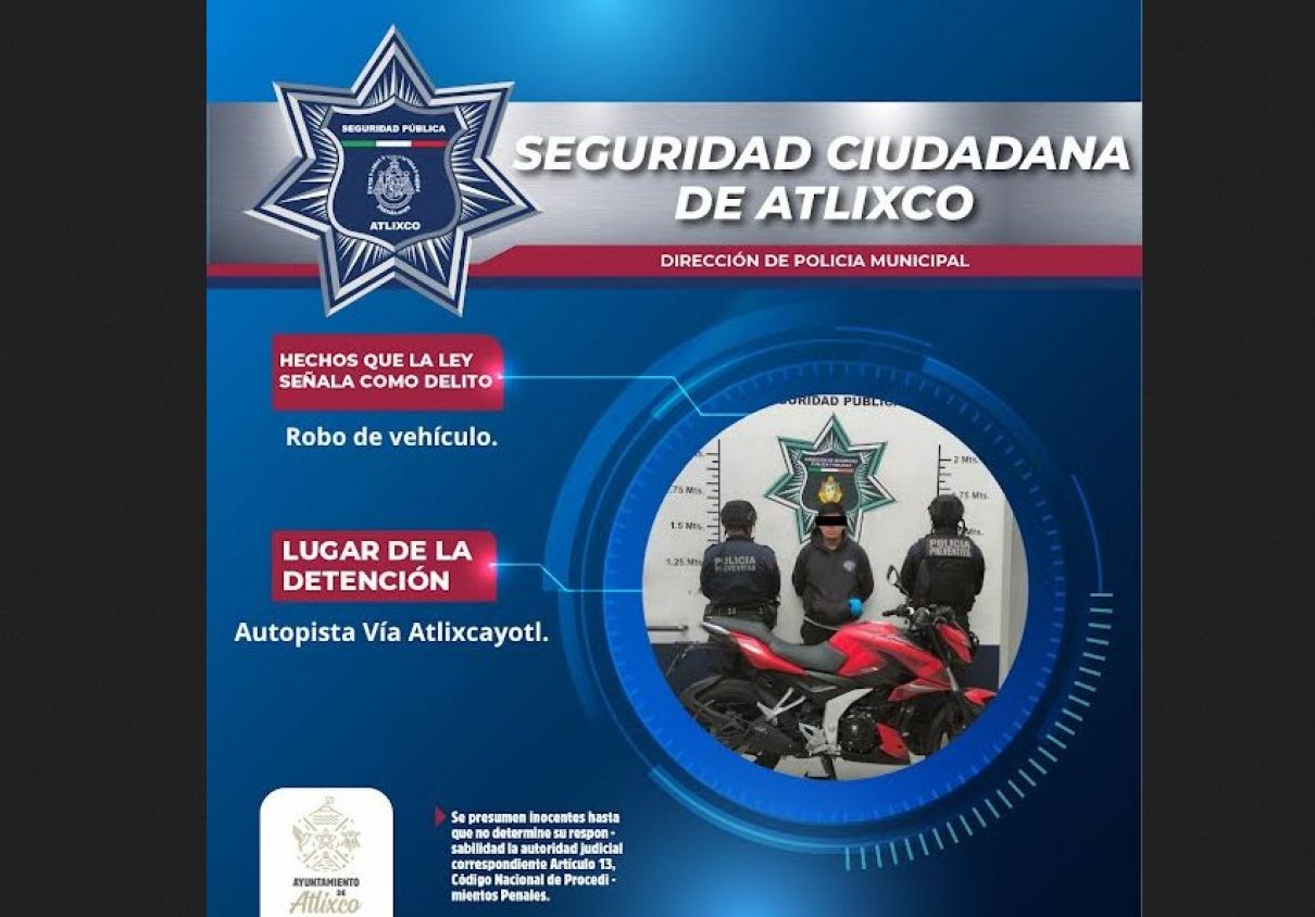 Robo de motocicleta alertado por llamada al 911