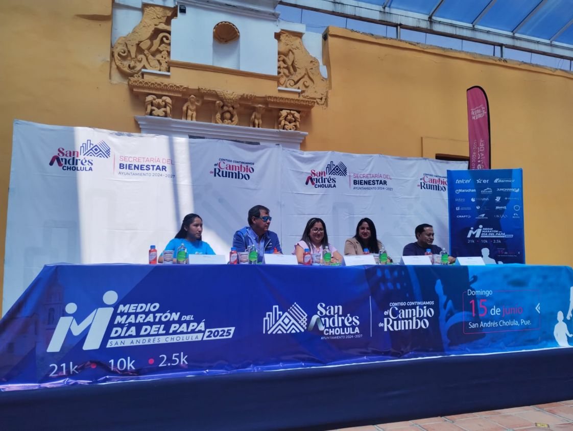 Anuncian el Medio Maratón del Día del Papá 2025 en San Andrés Cholula