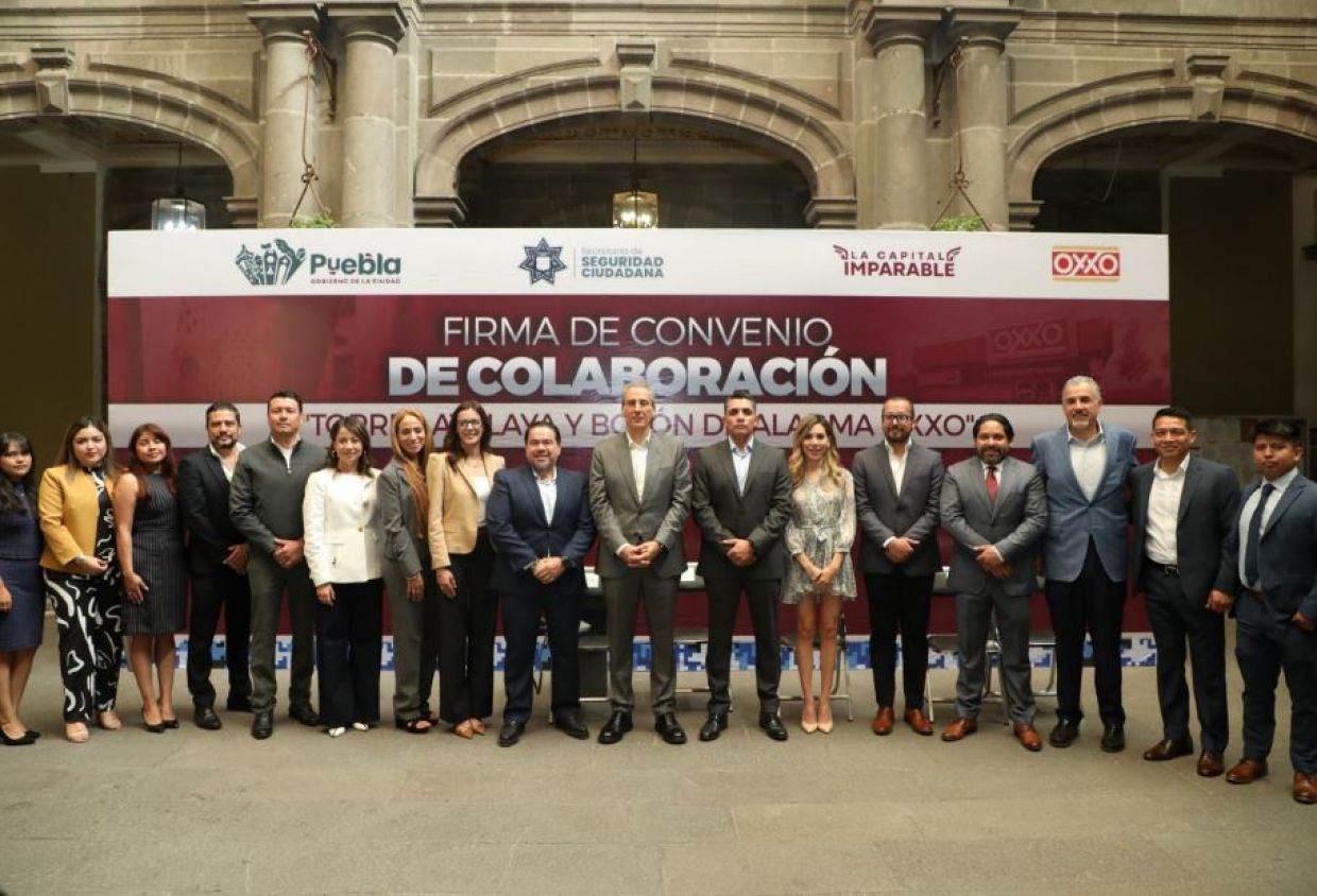 Puebla refuerza la seguridad con 33 torres de videovigilancia en OXXO