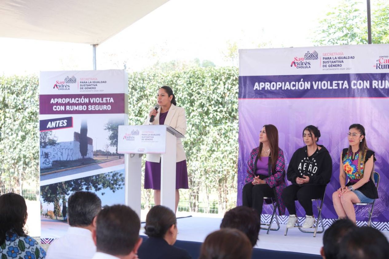 Combate Gobierno municipal de Lupita Cuautle el acoso sexual con 'Apropiación Violeta'