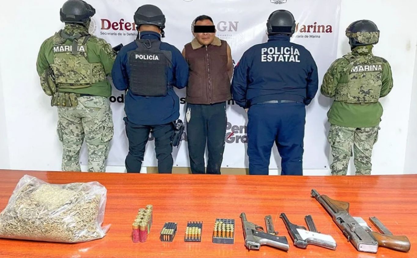 Detención de "El Rorro" con armamento ilegal en Zacatlán