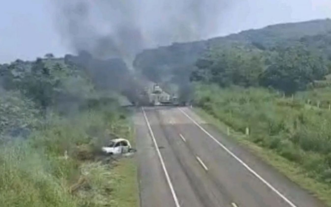 Operativo de seguridad provoca bloqueos e incendios en Chiapas