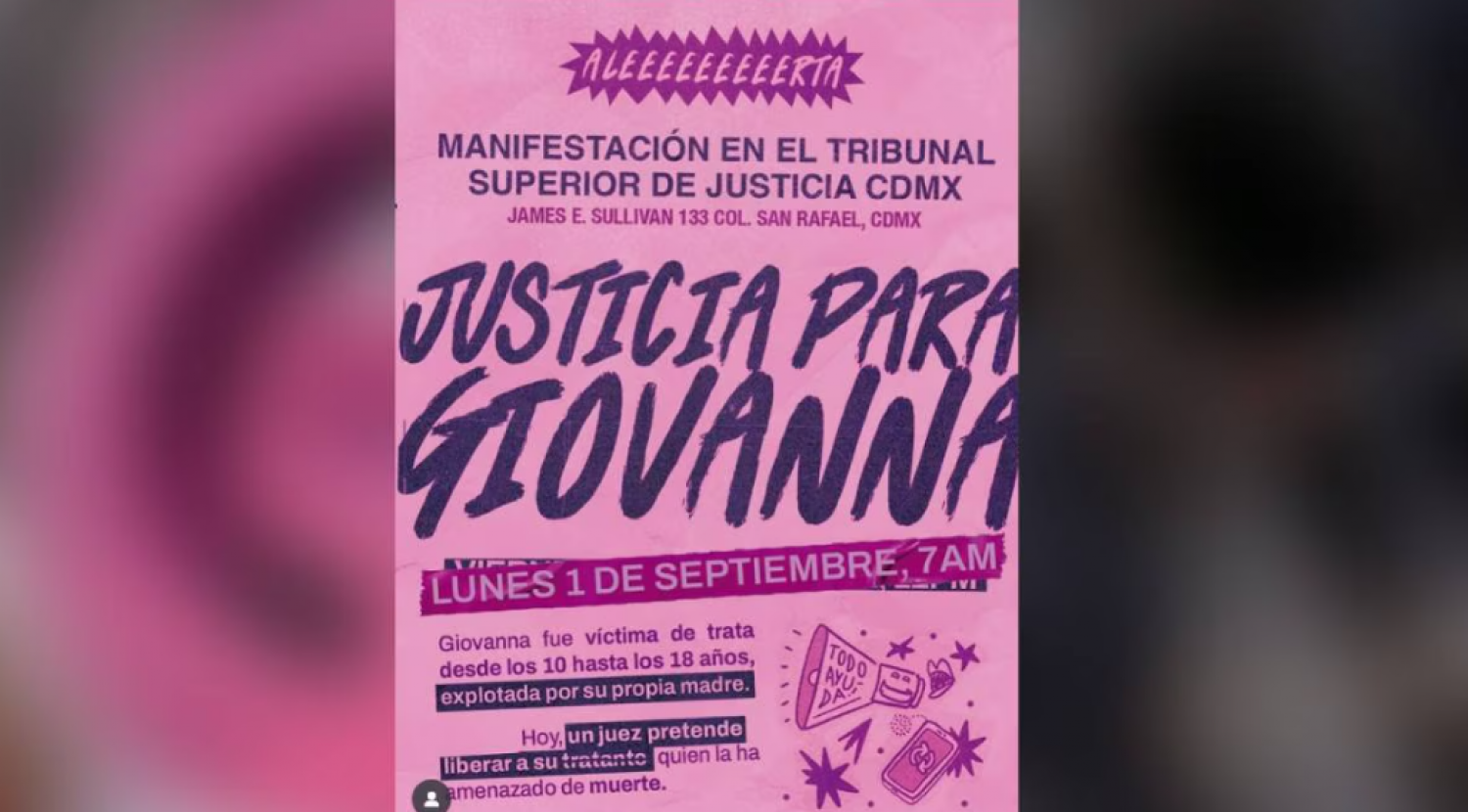 Madre de Giovanna podría quedar libre pese a acusaciones de trata en CDMX