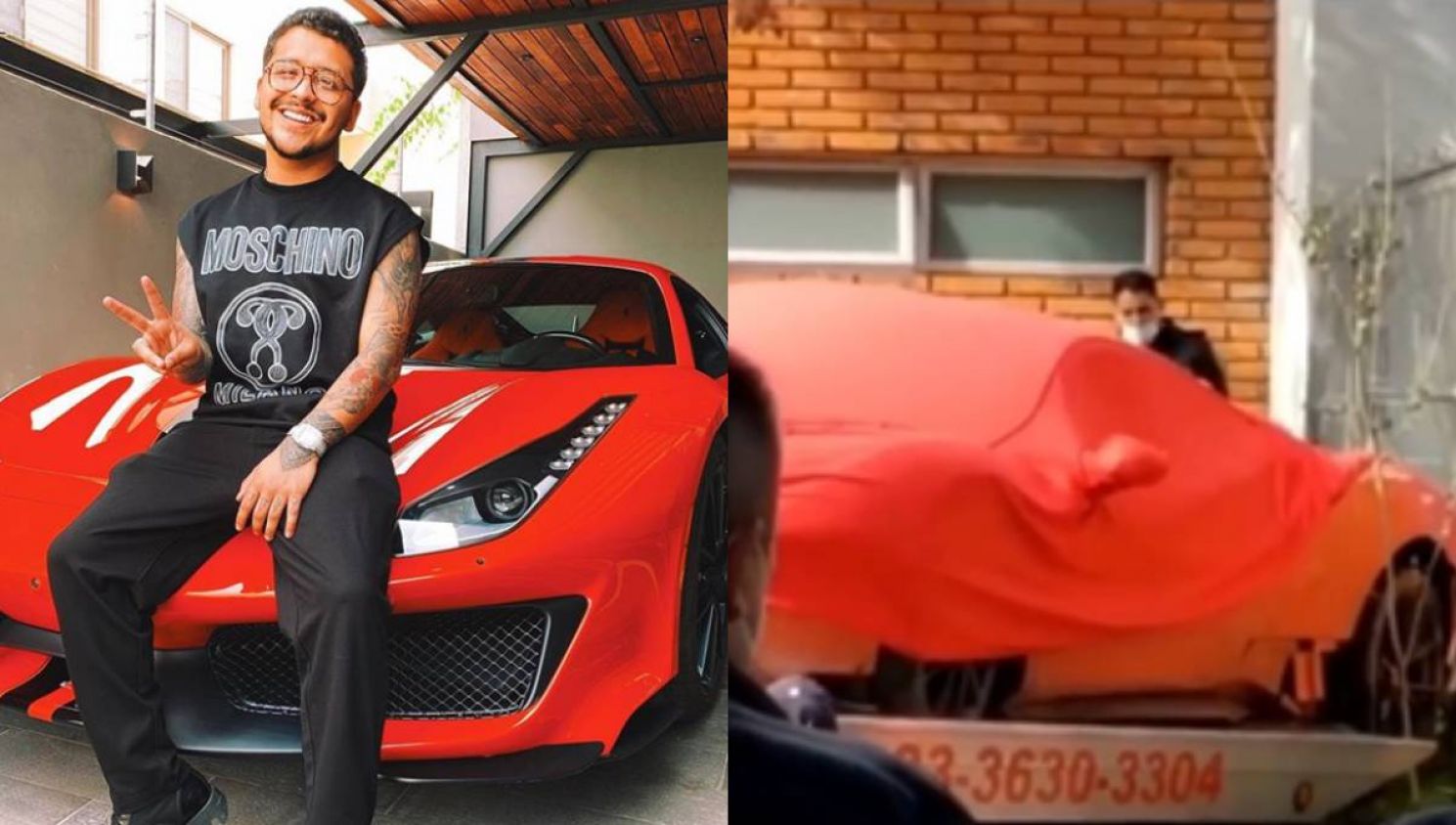 ¿Christian Nodal chocó su Ferrari? Involucran al cantante en accidente de Jalisco