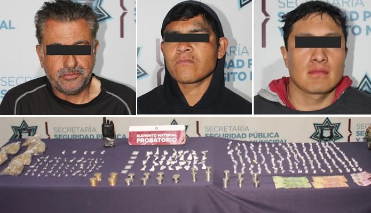 SSC de Puebla asegura más de 200 dosis de posible droga; hay tres hombres detenidos