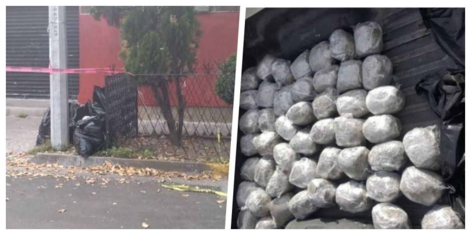 Dejan ‘olvidados’ casi 50 kilos de marihuana en la calle de Guadalajara