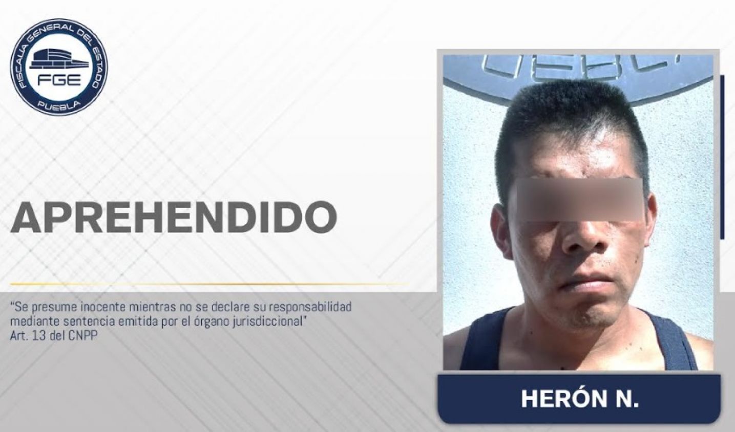 FGE aprehendió a presunto homicida de turistas en Cuetzalan.
