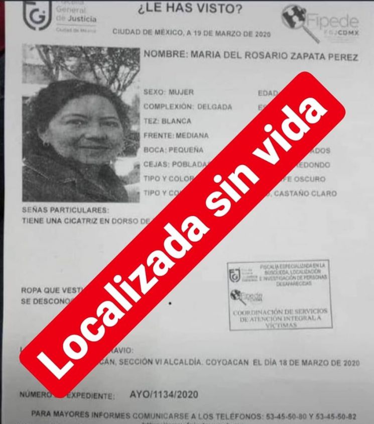 Ubican a feminicida de María del Rosario, hallada en maleta