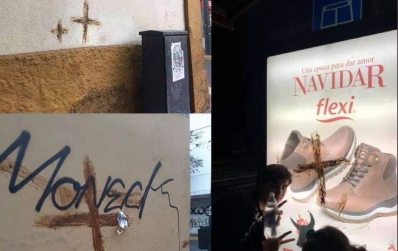 Amanece Guadalajara con cruces de excremento en diversos puntos (Fotos)