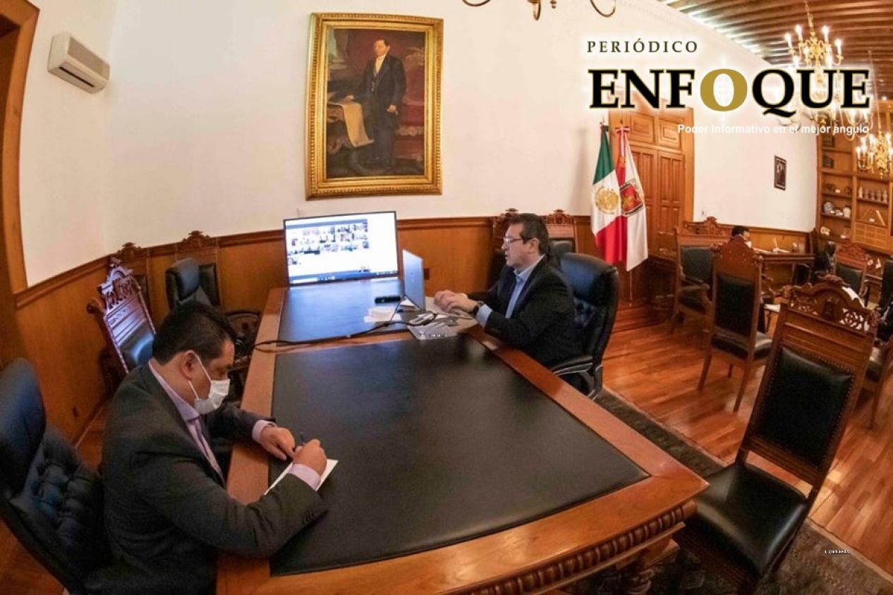 Marco Mena participa en reunión virtual con SEGOB por Covid 19