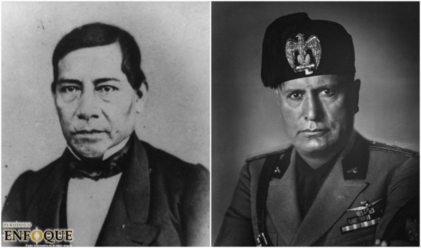 La relación entre Benito Juárez y Mussolini