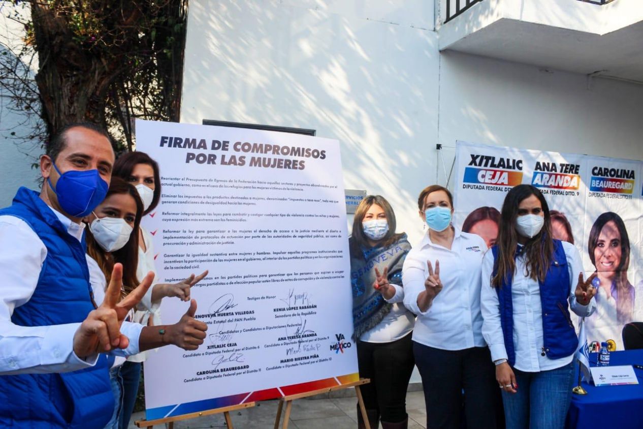 Candidatos de la coalición “Va por México” se comprometen a atender inseguridad y derechos de las mujeres