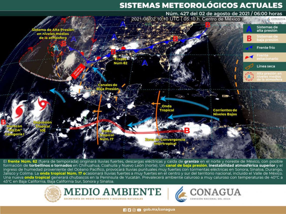 SMN pronostica fuertes lluvias en el país