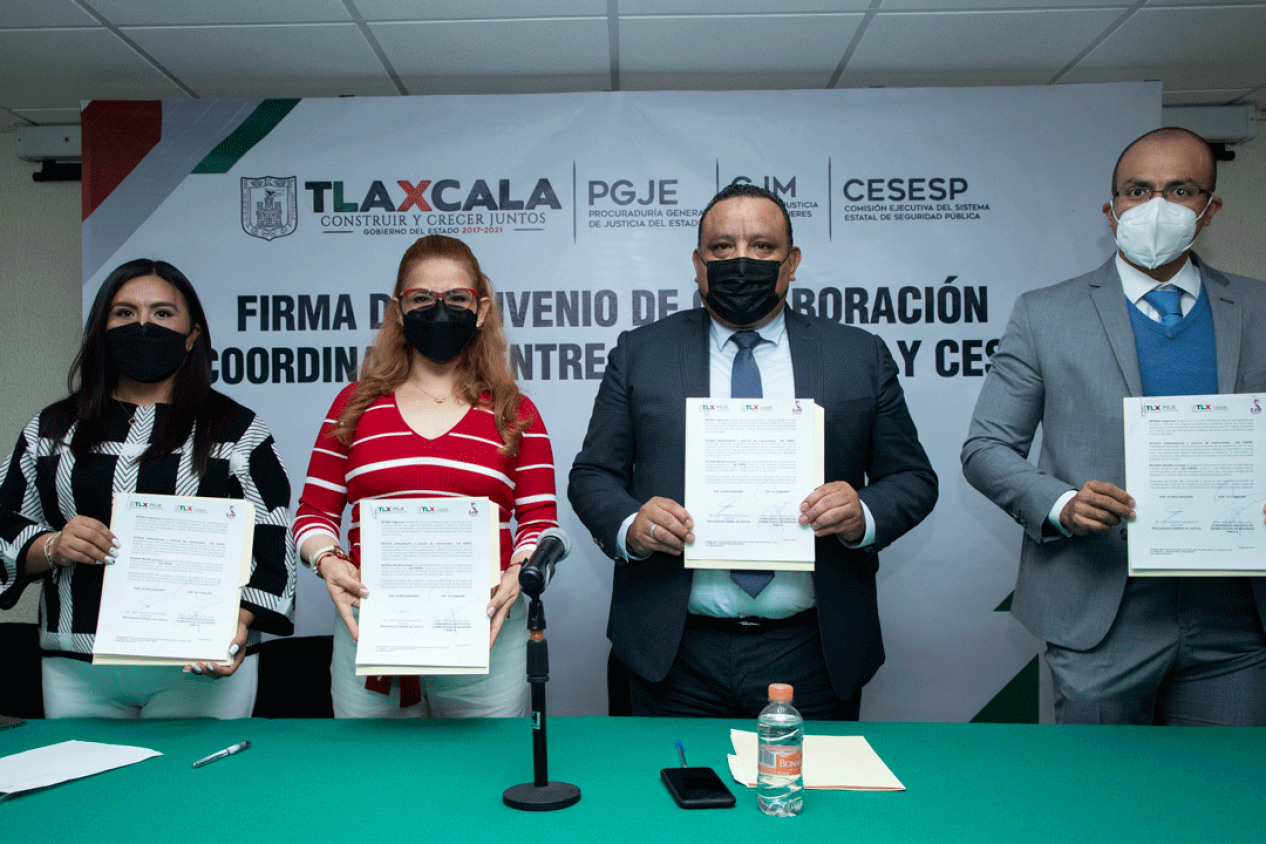 Firman convenio de colaboración PGJE, CJM y CESESP para prevenir y erradicar la violencia contra las mujeres
