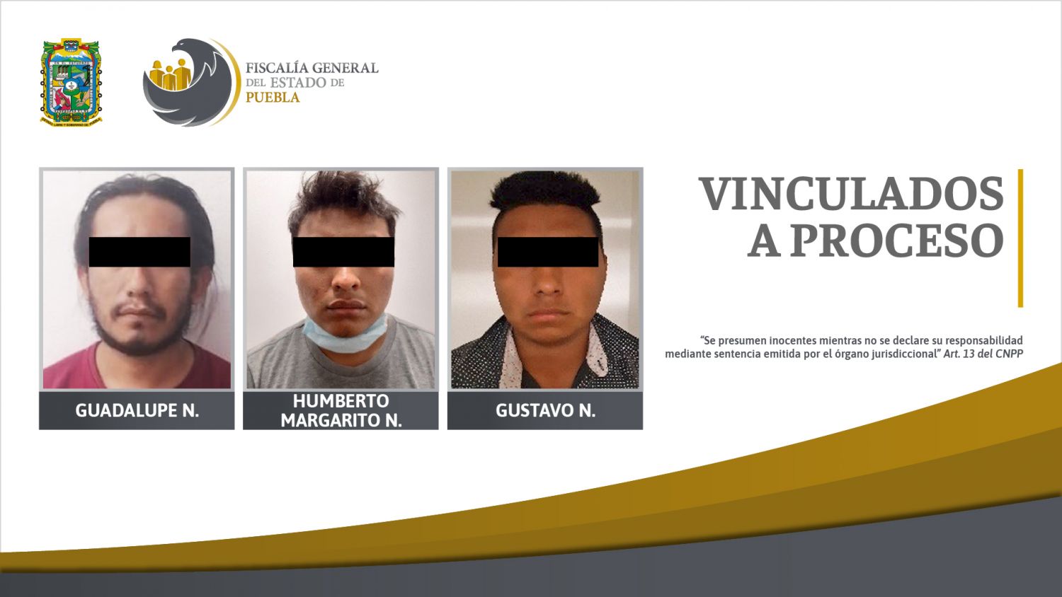 Tres hombres en prisión por intento de secuestro y homicidio en Puebla