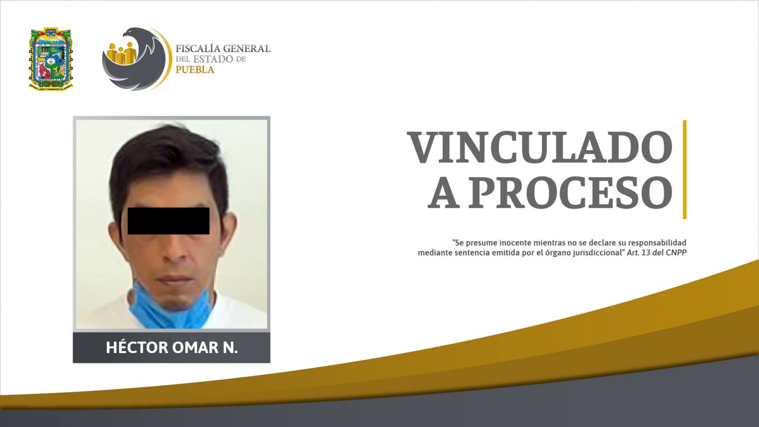 Héctor Omar N. Vinculado a proceso por robo a oficinas en Puebla