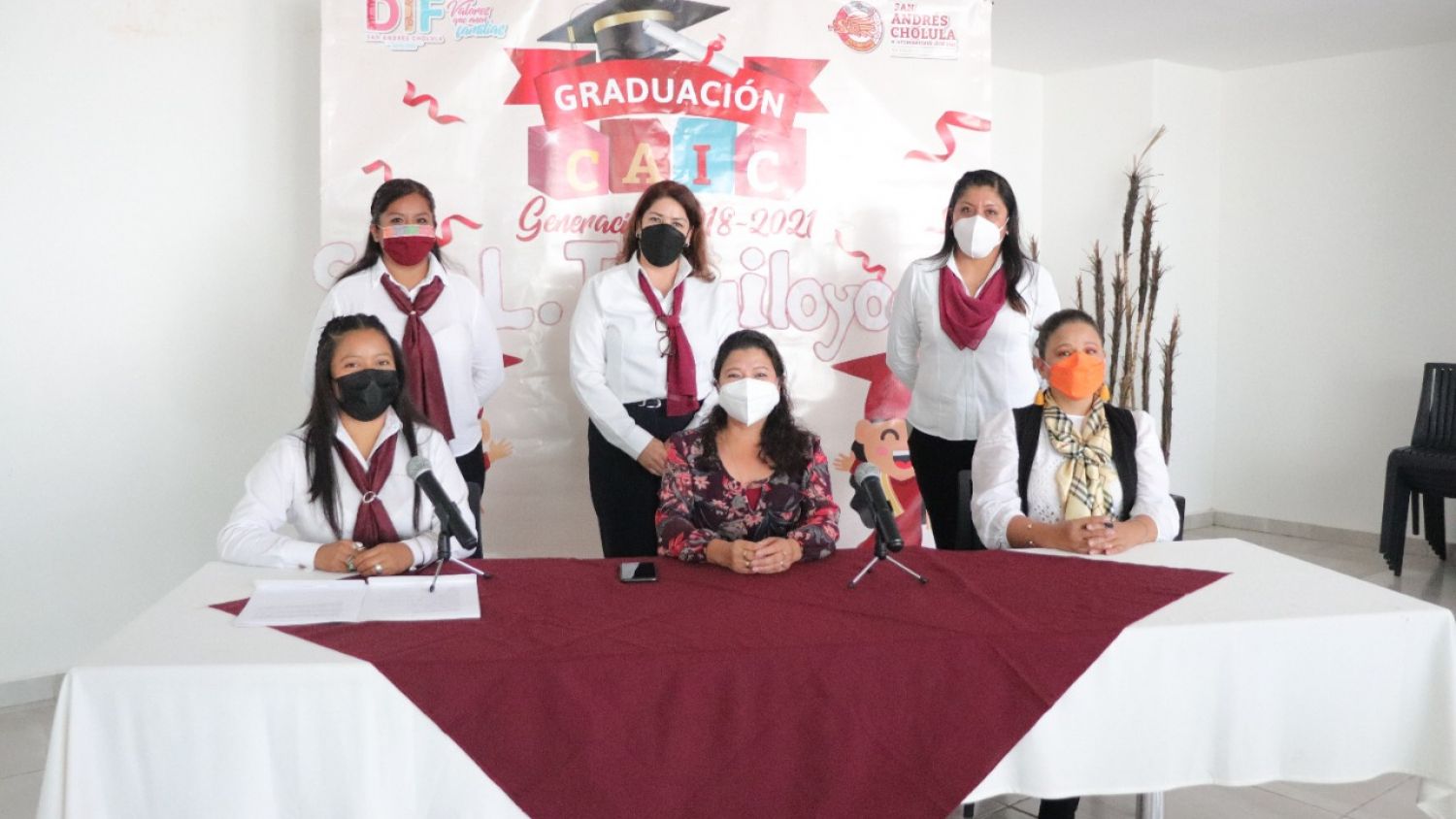 DIF de San Andrés Cholula tuvo que realizar las Graduaciones del CAIC en la modalidad en línea