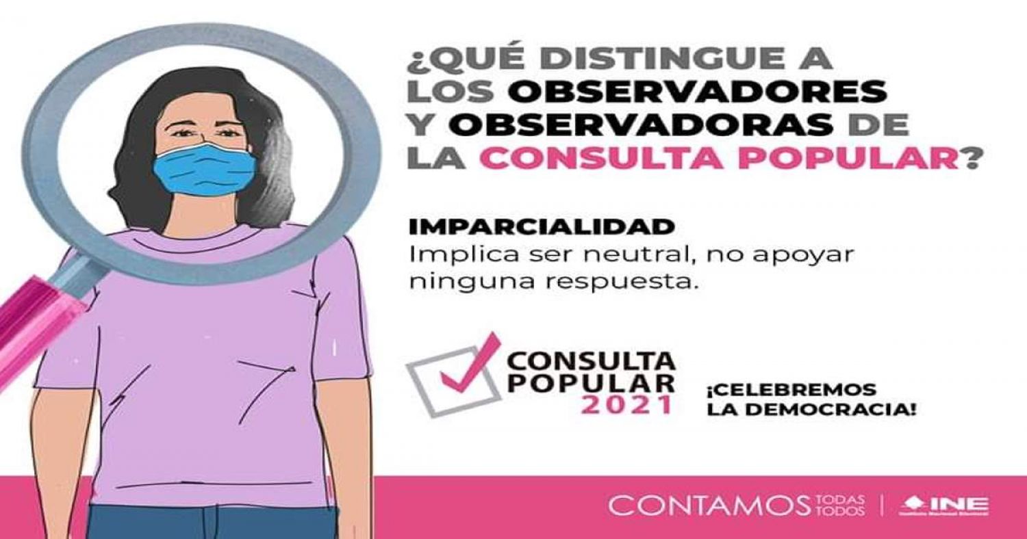 Contabiliza INE Tlaxcala 75 solicitudes de observación de la Consulta Popular