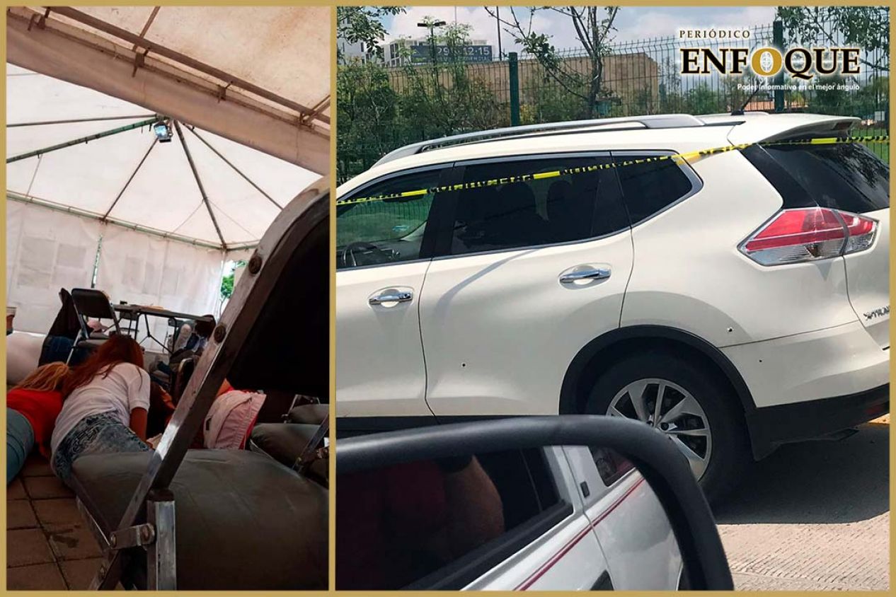 Balearon camioneta afuera de casilla en Lomas de Angelópolis 