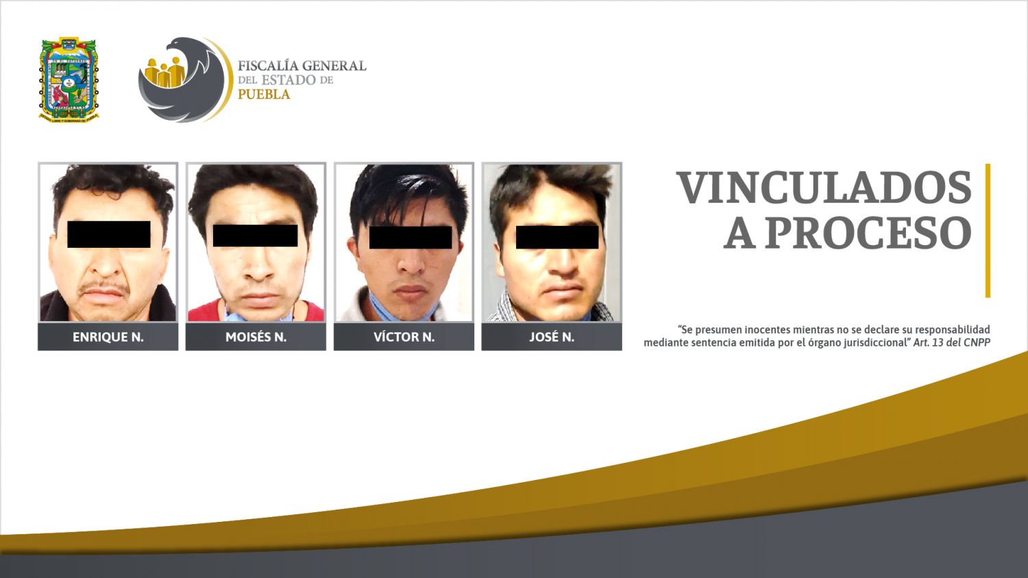 Prisión contra cuatro hombres detenidos en Acajete