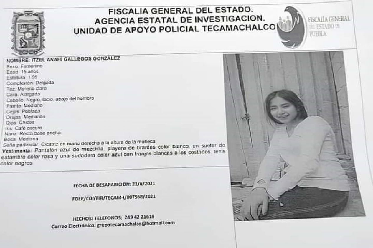 piden ayuda para encontrar a jovencita en Tecamachalco 