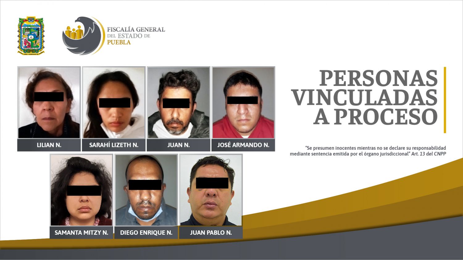 Fiscalía detuvo a 4 presuntos secuestradores más de una célula, suman 7