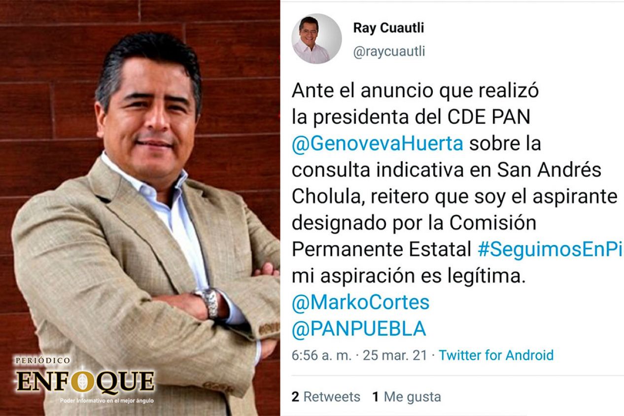 Ray Cuautli se aferra a su candidatura a la presidencia municipal por el PAN en San Andrés
