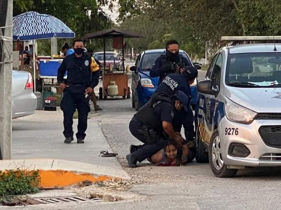 Conmoción en Tulum: una mujer murió tras ser sometida por la policía igual que George Floyd