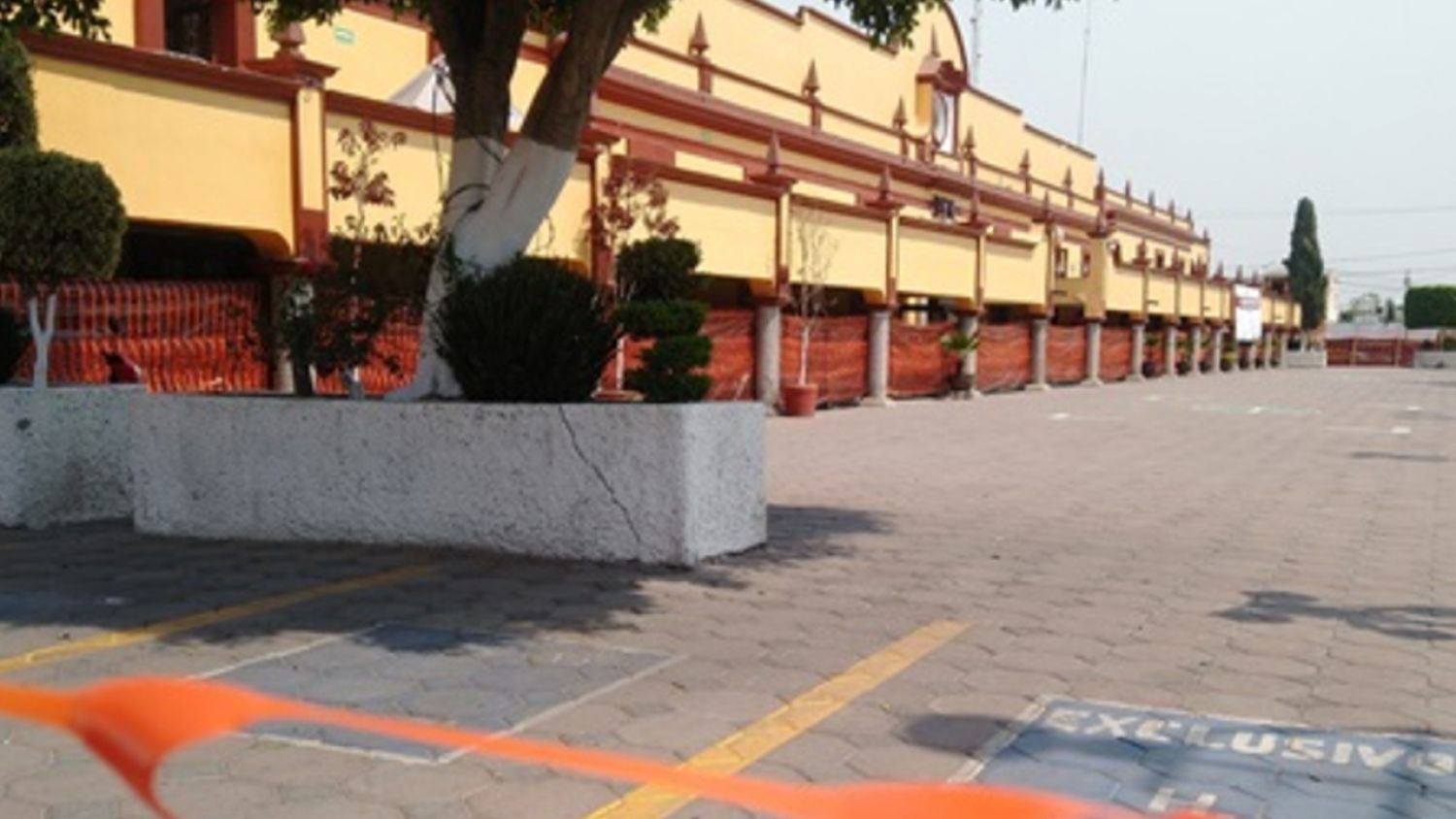 Zócalo de San Andrés Cholula retoma sus trabajos de remodelación