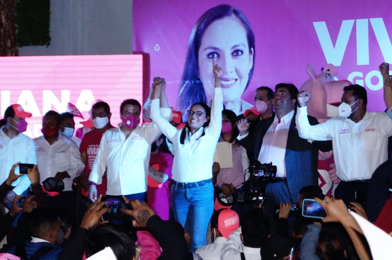 Muestra músculo Viviana Barbosa antes del cierre de campaña política rumbo a la gubernatura de Tlaxcala