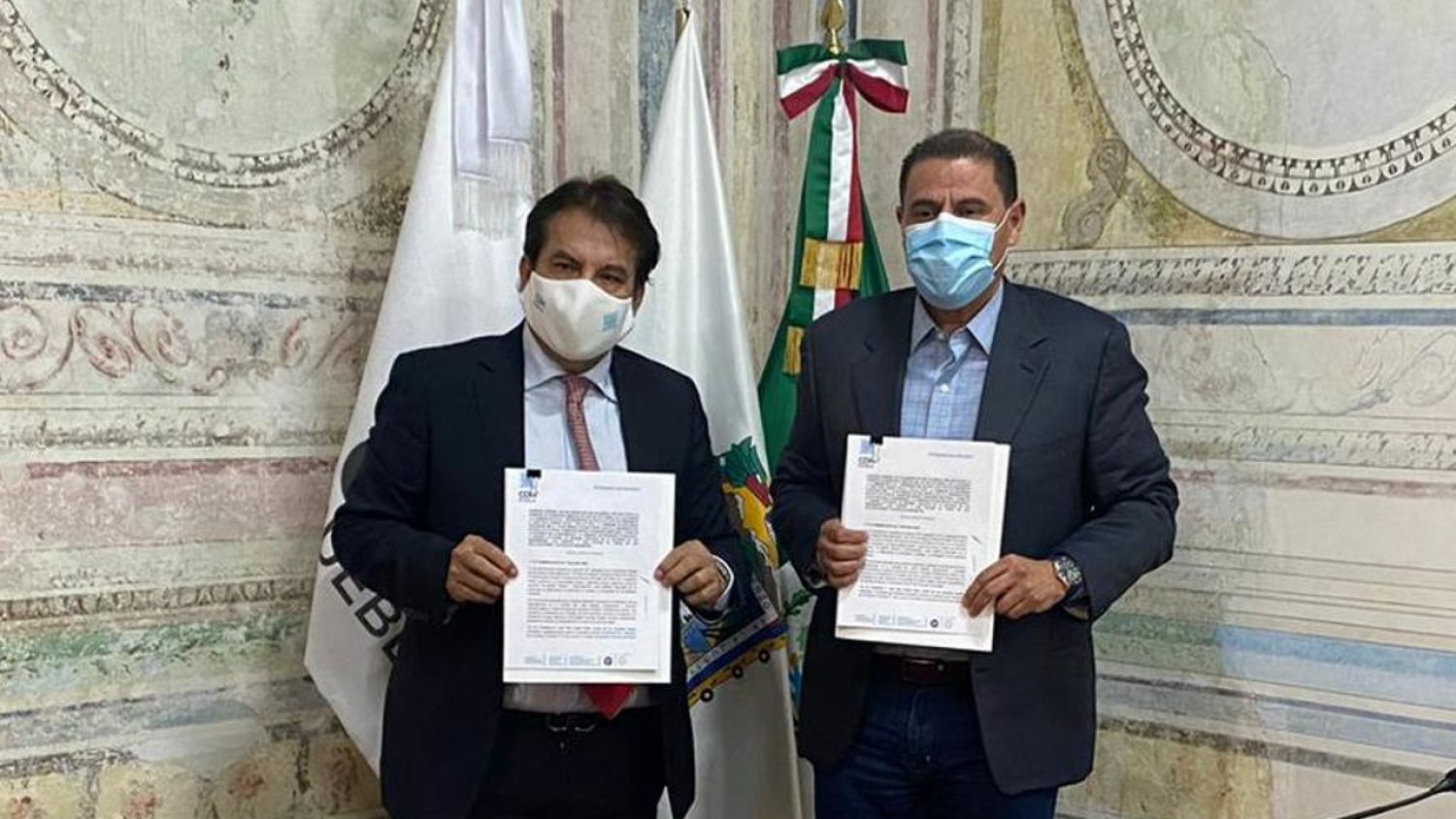La Secretaria de Seguridad Ciudadana de San Pedro Cholula efectuó un convenio de colaboración con la Comisión Estatal de Derechos Humanos