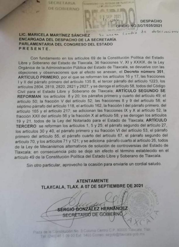 Veta Lorena Cuéllar reforma a ley de Notariado público
