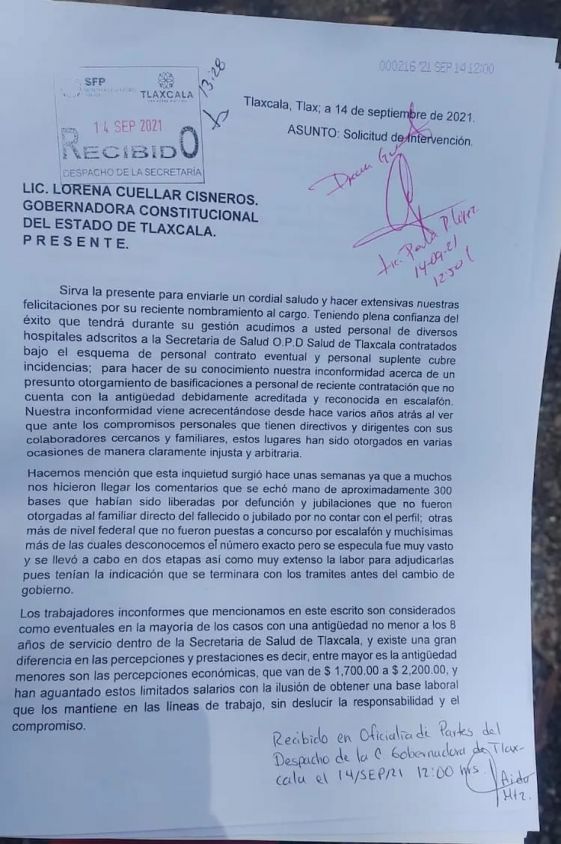 Piden intervención de Lorena Cuéllar en repartición de bases de manera injusta