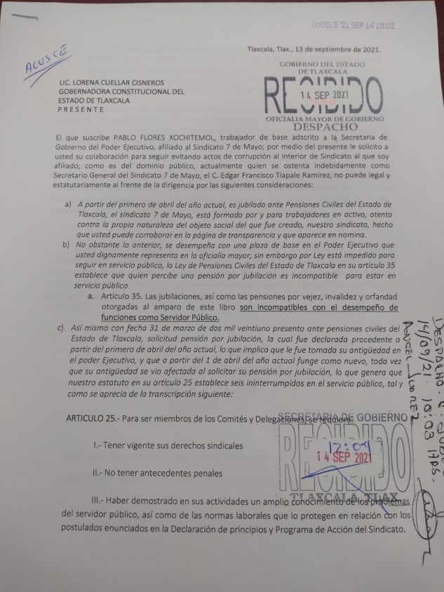 Solicitan intervención de Lorena Cuéllar en acciones de Edgar Tlapale