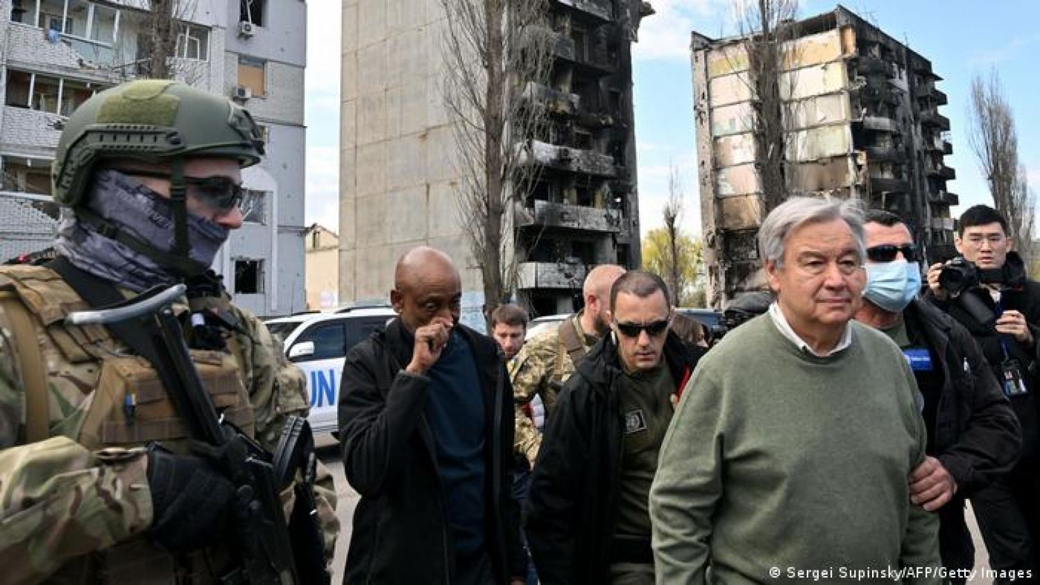 Rusia bombardea nuevamente Kiev durante la visita del secretario general de la ONU